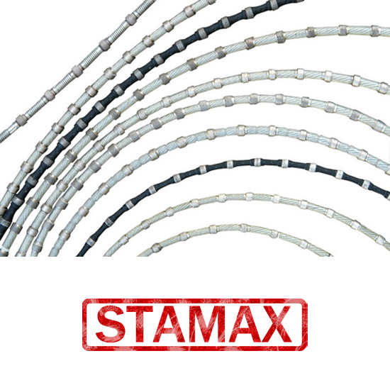 Diamond wire saw for block squaring & profiling